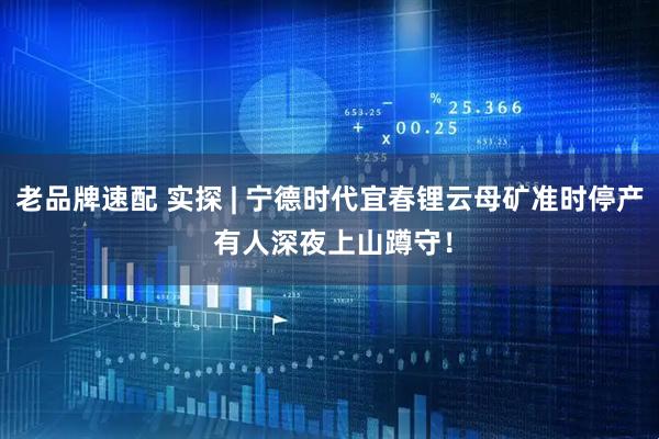 老品牌速配 实探 | 宁德时代宜春锂云母矿准时停产 有人深夜上山蹲守！